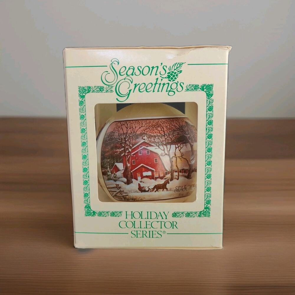 Vintage Season’s Greetings Christmas 1982 Miller High Life Beer Ornament Retro